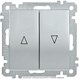 Выключатель 2-клавишный жалюзи ВС10-1-5-Б BOLERO серебряный